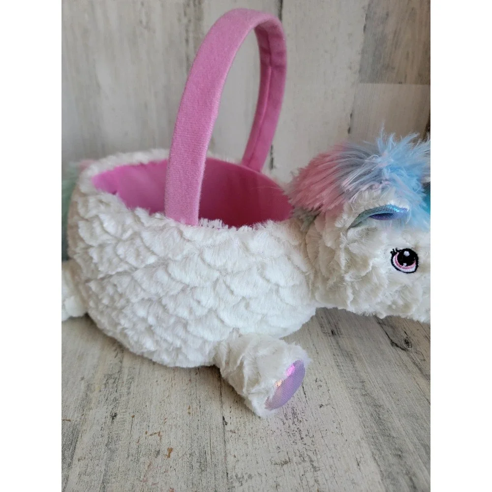 Unicorn Easter basket reindeer plush youth‎ spring home decor stuffed animal